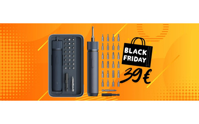 Cacciavite elettrico kit composto da un avviatore a batteria e 25 punte tuo a 39