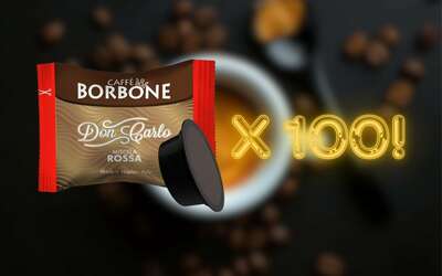 Caffè Borbone Miscela Rossa: 100 capsule per Lavazza A Modo Mio a soli 19€