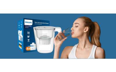 Caraffa filtrante Philips +6 cartucce a un PREZZACCIO: l’acqua buona sulla tavola