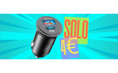 Caricatore per auto con 2 porte USB velocissime a soli 4€ per chi arriva prima