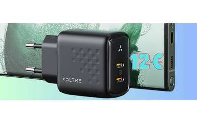 Caricatore USB con 2 porte e potenza da 45W al minimo storico (12€)