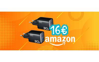 Caricatore USB da 30W: 2 a soli 16€ su Amazon, è l’offerta del giorno