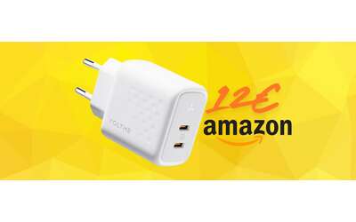 Caricatore USB da 45W con doppia uscita in offerta a tempo a soli 12