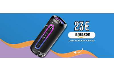 Cassa Bluetooth 30W con sistema 5.4 e batteria a lunga durata, soli 23€