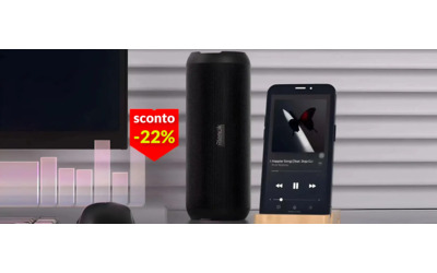 Cassa Bluetooth in sconto a 31 euro: suono potente, IP67 e 24h di autonomia