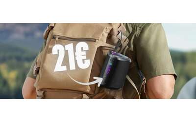 Cassa Bluetooth portatile impermeabile con autonomia da 24h a soli 21€