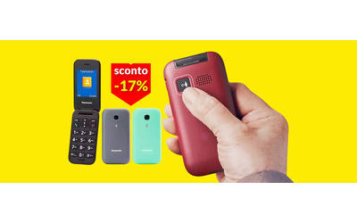 Cellulare Panasonic in sconto a 49€ con pulsante di emergenza: poche unità