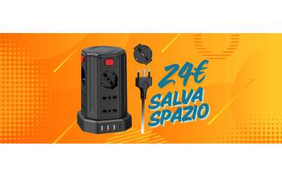 Ciabatta multipresa salva-spazio con 12 prese e 4 USB tua a soli 24€