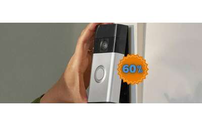 Citofono su smartphone con Ring Video Doorbell senza fili in sconto 60