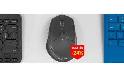 Controlli 3 dispositivi con questo mouse Logitech, oggi a 60€: batteria infinita