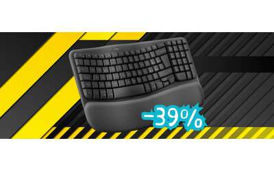 Digitazione veloce e comfort con la tastiera wireless Logitech Wave Keys (-39%)