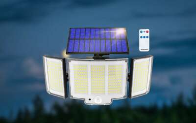Faro solare POTENTISSIMO: 348 LED ad alta intensità a prezzo SHOCK (13,29€)