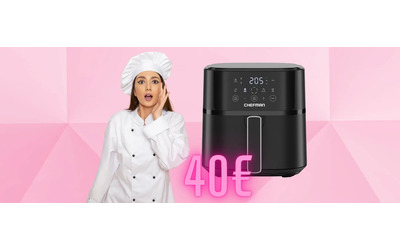 Friggi tutto senza odori e con pochi grassi con questa friggitrice ad aria da 5 7L a 40