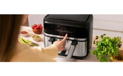 Friggitrice ad aria 9 litri con doppio cestello in MEGA PROMO FLASH su Amazon