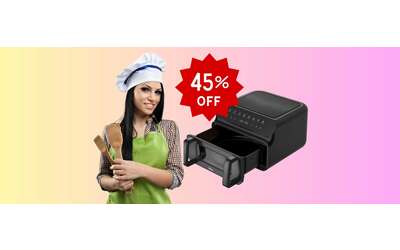 Friggitrice ad Aria Ardes con capienza da 10L per una pizza intera ora al 45%
