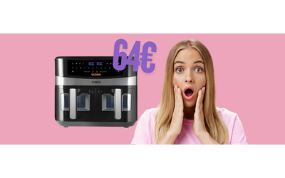Friggitrice ad aria da 9L con doppio cestello in offerta a tempo a 64 best buy