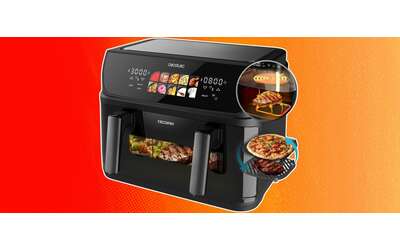 Friggitrice ad aria griglia e piastra per pizza CROLLA a 66 il geniale elettrodomestico 3 in 1 di Cecotec