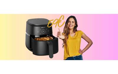Friggitrice ad aria Philips da 4 2L con 9 funzioni oggi da prendere al volo 59