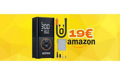 Gonfia le ruote i palloni e i materassini con questo compressore portatile a 19