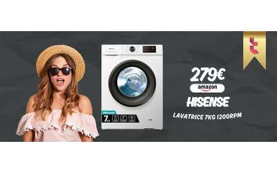 Hisense LAVA VIA anche il prezzo con questa lavatrice 7kg in promo Amazon