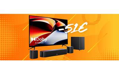 Home Theater senza svenarsi con questa soundbar + subwoofer e 2 altoparlanti