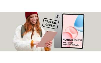 HONOR Pad 10 (8/256GB) da 12,1 pollici oggi è imperdibile con il doppio sconto