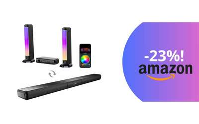 La soundbar dei tuoi sogni a prezzo scontato: audio potente e luci RGB per un’esperienza unica