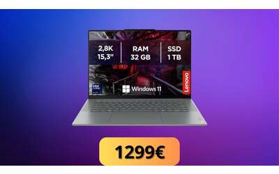 Lenovo Yoga Slim 7i Aura Edition in offerta:  Intel Core Ultra 7, 32 GB RAM e SSD 1 TB