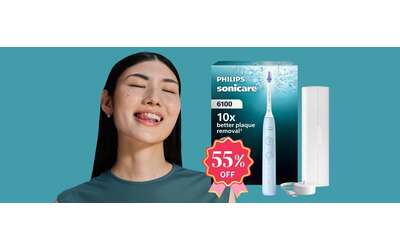 Lo spazzolino elettrico Philips Sonicare 6100 in offerta al minimo storico Amazon