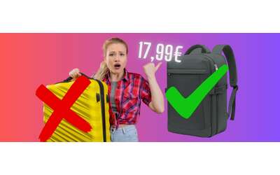 Lo zaino che vogliono tutti per volare con Ryanair oggi a soli 17,99€ (-50%)