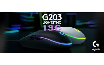 Logitech G203 LIGHTSYNC: mouse gaming a PREZZO REGALO, solo 19€ su Amazon