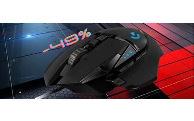 Logitech G502: mouse da gaming con sensore HERO e 11 pulsanti (-49%)