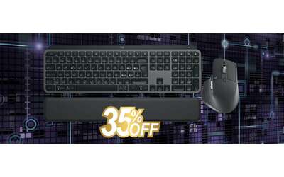 Logitech MX Keys S Combo tastiera e mouse wireless poggiapolsi al 35 in meno