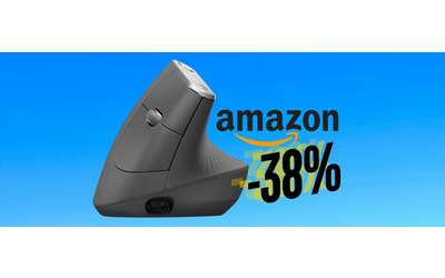 Logitech MX: mouse wireless verticale ergonomico e multi-dispositivo (-38%)
