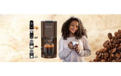 Macchina per espresso 4 in 1: capsule piccole e grandi, cialde e caffè macinato
