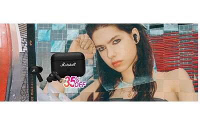 Marshall Motif II bellissimi auricolari Bluetooth oggi al 35 in meno