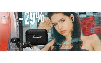 Marshall Motif II: le spettacolari cuffiette Bluetooth dal design unico al 29% in meno