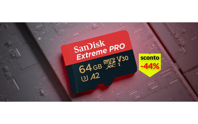 MicroSD SanDisk 64GB, spinge fino a 170 MB/s: il prezzo cala da 33€ a 18€