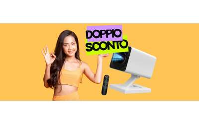Mini proiettore Bluetooth/WiFi 4K in doppio sconto adesso su Amazon