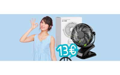 Mini ventilatore portatile con clip e USB a soli 13€ su Amazon