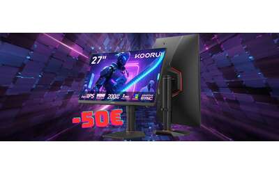 Monitor da gaming KOORUI QHD da 27″ con pannello IPS e risposta di 1ms (-50€)