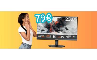 Monitor Gaming da 23,8″ con pannello Fast IPS da 200Hz e risposta di 1ms (79€)