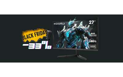 Monitor Gaming KOORUI da 27 pollici curvo 180Hz e 1ms per vivere ogni momento