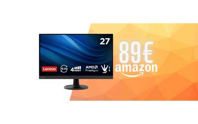 Monitor Lenovo da 27 pollici FHD film giochi e lavoro senza fatica 89