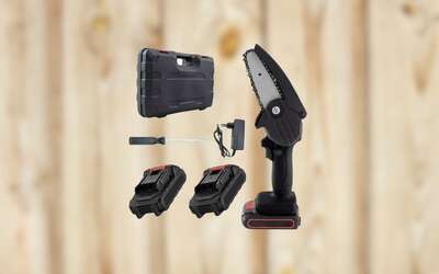 Motosega a 22€ con 2 batterie e custodia: leggera, potente e super ECONOMICA