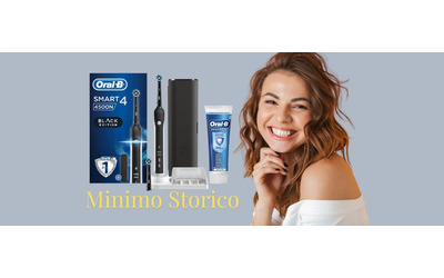 Oral B Smart 4 4500N con custodia e dentifricio al minimo storico su Amazon