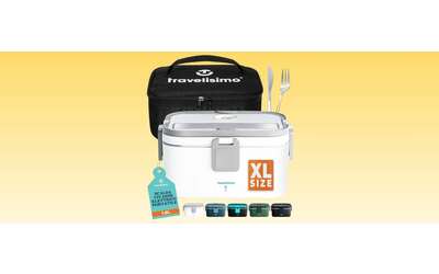 Pasti caldi OVUNQUE: scaldavivande portatile extra large in SCONTO LAMPO