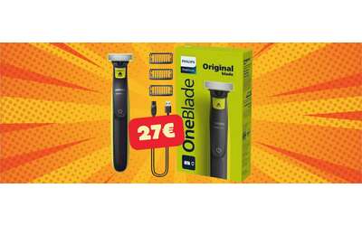 Philips OneBlade: rasatura perfetta con lame che non irritano la pelle (27€)