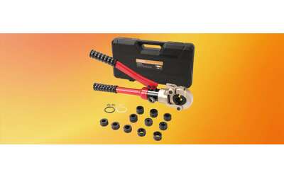Pinza a crimpare professionale 15-32mm con 12 matrici oggi in PROMO FLASH