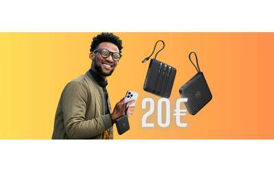 Power Bank da 20000mAh con 4 cavi integrati e un DOPPIO SCONTO
